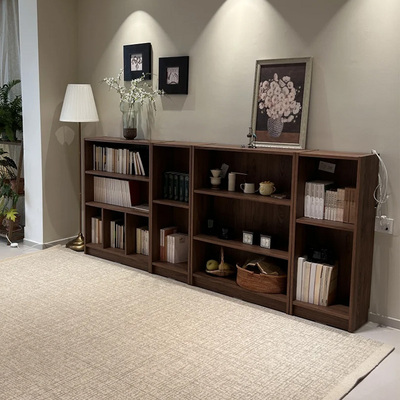 实木毕利书架纳柜收纳储物