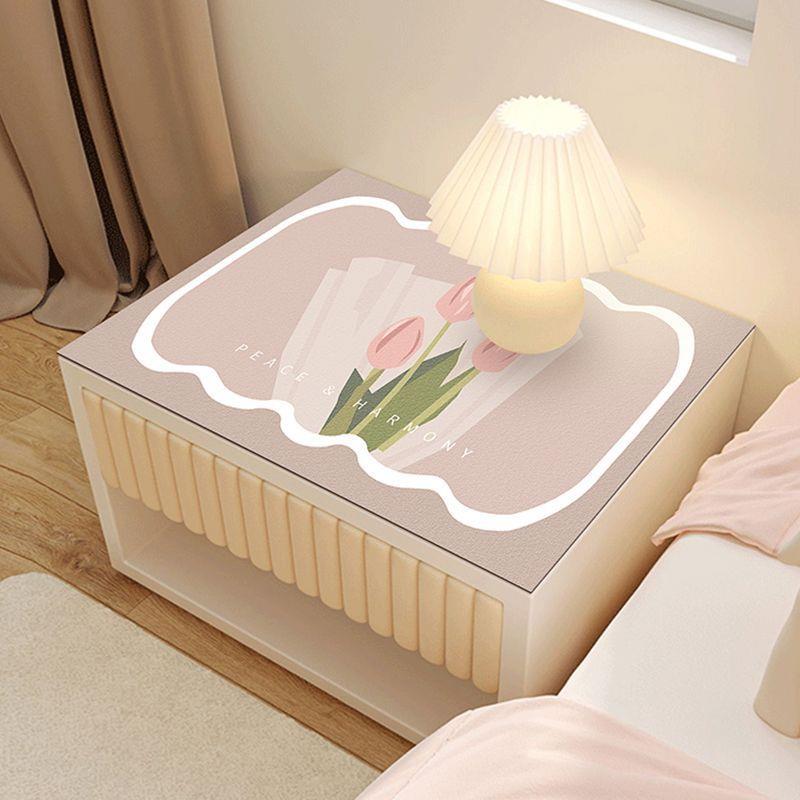 小清新床头柜防尘垫电视柜茶几硅藻泥花卉桌垫洗衣机冰箱吸水盖布