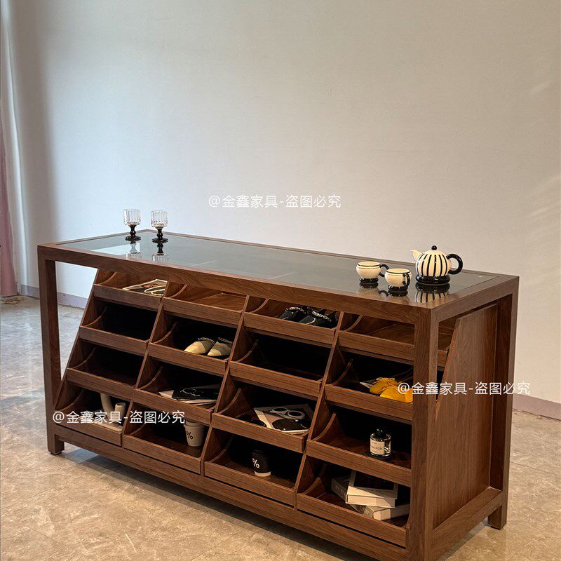 服装店中岛桌展示台童装店流水台女装店展柜中古饰品陈列柜储物柜