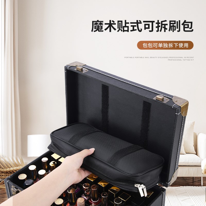 纹绣工具箱大容量手提外出跟妆上门多层美睫纹眉美甲化妆品收纳包