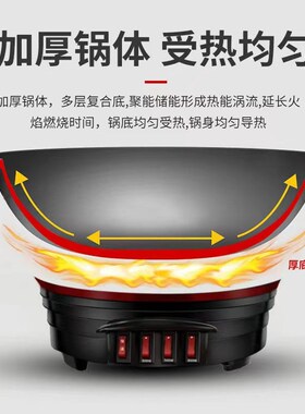 多功能电炒锅生铁电热锅电火锅家用加厚铸铁锅蒸锅插电一体大容量