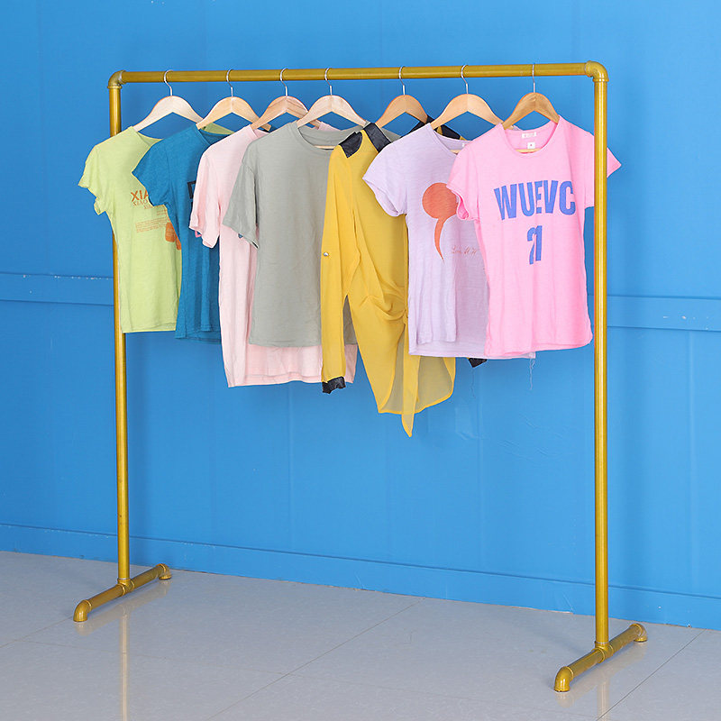 服装展示架复古龙门架水管挂衣杆服装店衣服架落地单杠晾衣架包邮