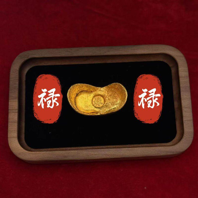 孟加拉赤金金元宝招财摆件越南沙金原材料仿金工艺品办公室摆件
