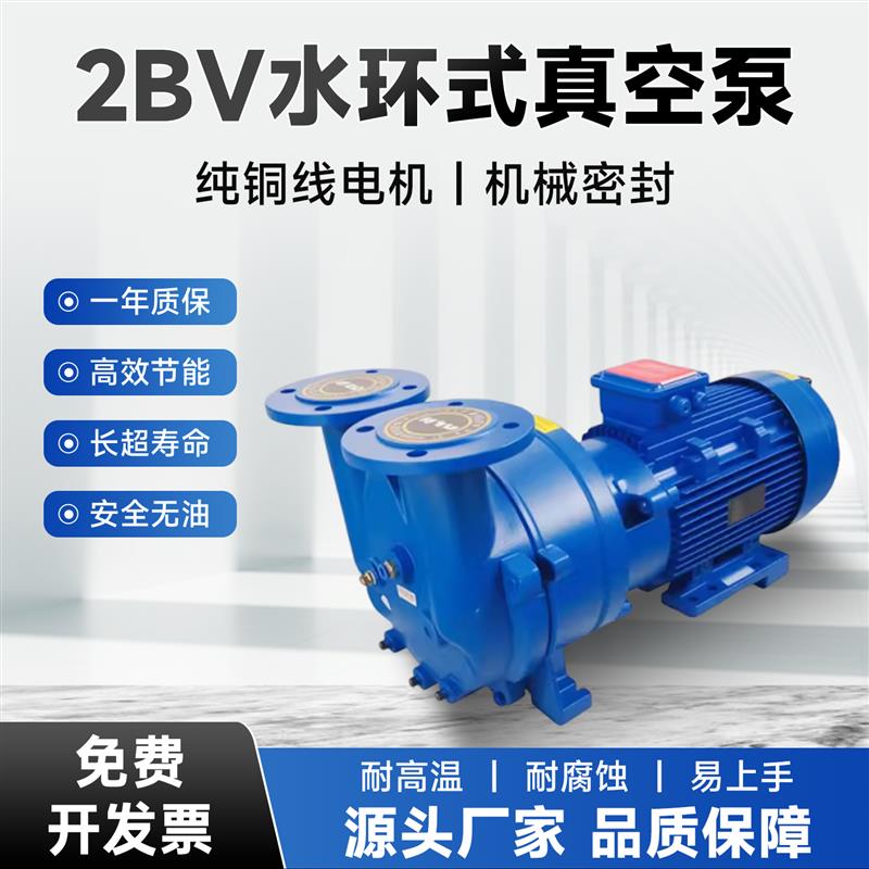 2BV水环式真空泵高真空水循环抽空气压缩机抽气泵雕刻机开料机