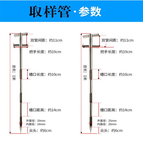 粮食取样器不锈钢双管取样器玉米探子看粮器谷物扦样杆分层验粮器