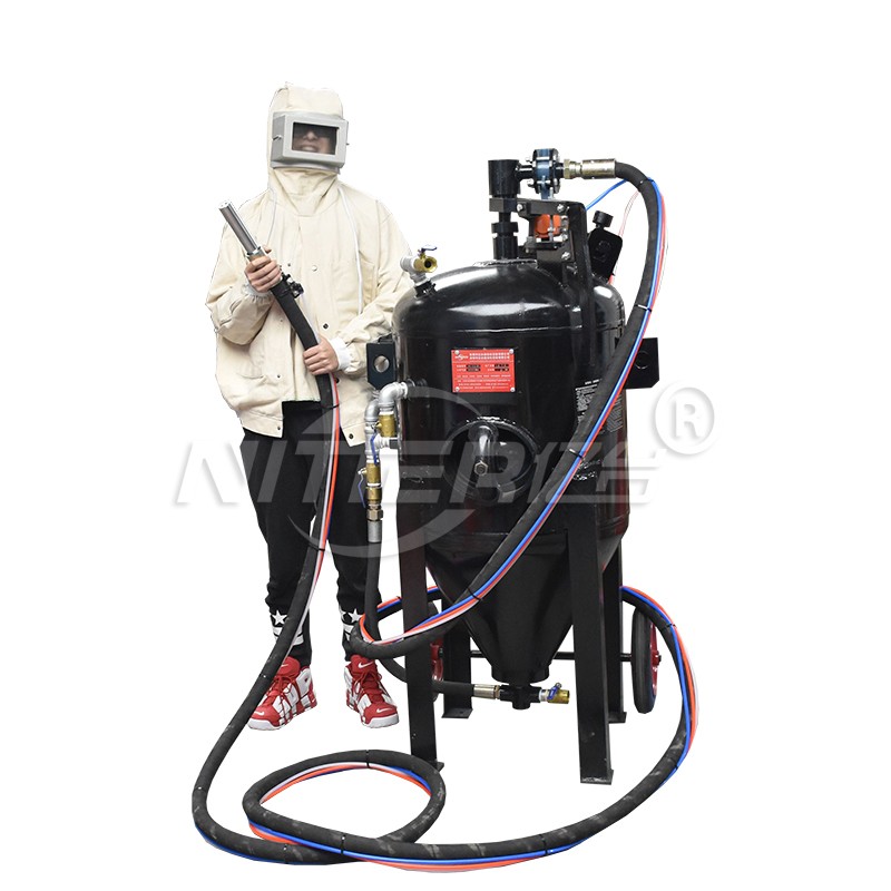 水喷式喷砂机船挂车挖机泥土车喷砂除锈无尘高压湿式液体式打沙机