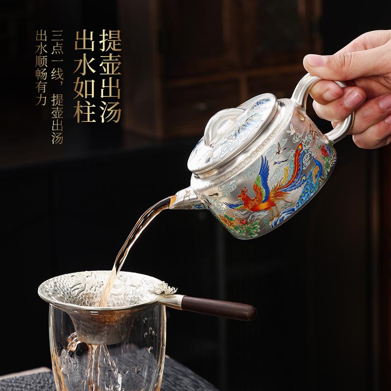 鎏银茶壶茶杯家用高端大气上档次送长辈领导2026新款功夫茶具套组