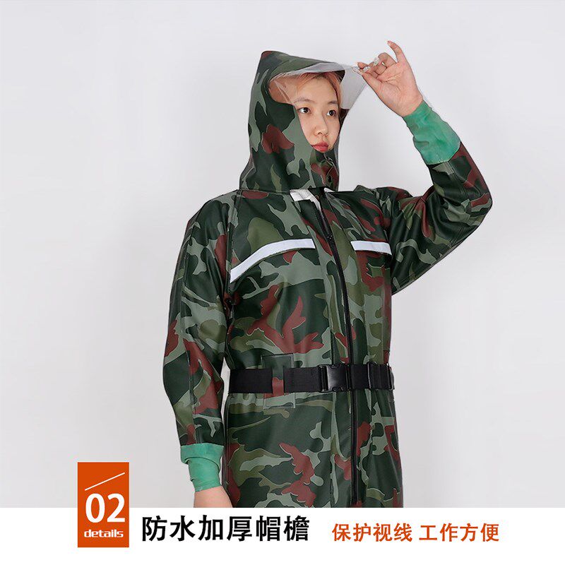 男女全身连体防水下水裤加厚PVC耐磨防裂赶海户外接雨靴皮叉裤子