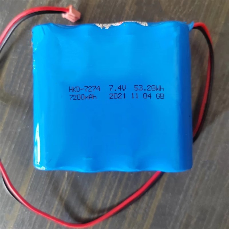 广场舞音响锂电池 18650 7.4V 7200mAh 8节 双层电池组