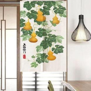 门帘隔断帘卧室挡风布艺帘葫芦卫生间遮挡厕所玄关装 新中式 饰半帘