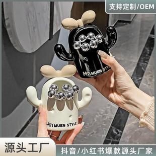 甜品水果签轻奢水果叉子家用餐具不锈钢可爱果叉罐创意收纳罐套装