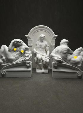 复古罗马艺术人物雕塑石膏像扩香石书架书靠艺术桌面酒柜装饰摆件