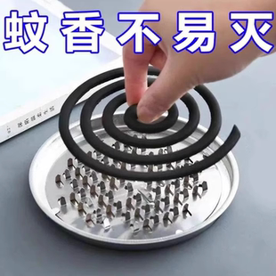 不锈钢蚊香盒托盘架子家用带盖接灰盘防火防烫创意香炉户外蚊香盘