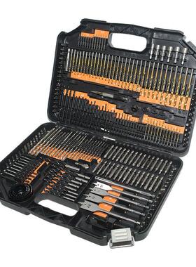 246pcs钻头组套多功能电钻打孔工具木工麻花钻批头开孔器