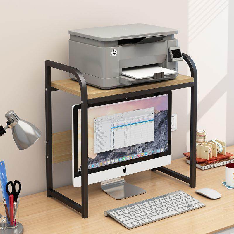 多层桌面显示器架桌上置物架打印机主机办公室收纳一体架子