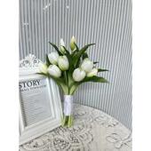 ins清新森系婚纱摄影道具 韩式 结婚领证拍照郁金香仿真新娘手捧花