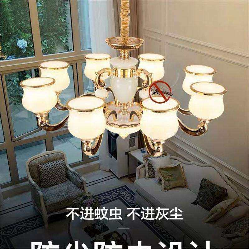 欧式吊灯厅灯大水气晶灯具灯饰现代简客约餐厅卧室简欧轻奢401吊