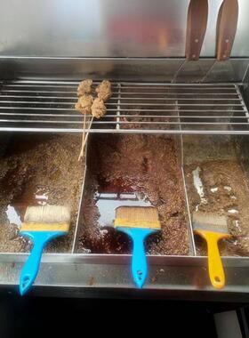 炸油串刷料18917盘304商不锈钢烧烤刷用酱撒料长方形沥料盘干湿料