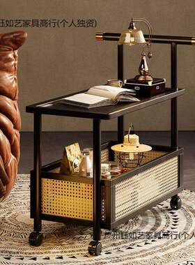沙几发边中古风茶几移木动茶小YRYr5xYA推设计感边桌几茶边几客厅