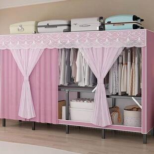 免安装衣柜家用房卧出租用可折叠简全封室闭小户型一体防尘易见详