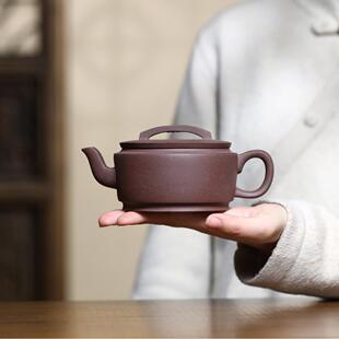 汉壶宜兴砂壶矿茶具茶道名家ZUR瓦冒汗泥泡茶器原桃花紫泥茶壶