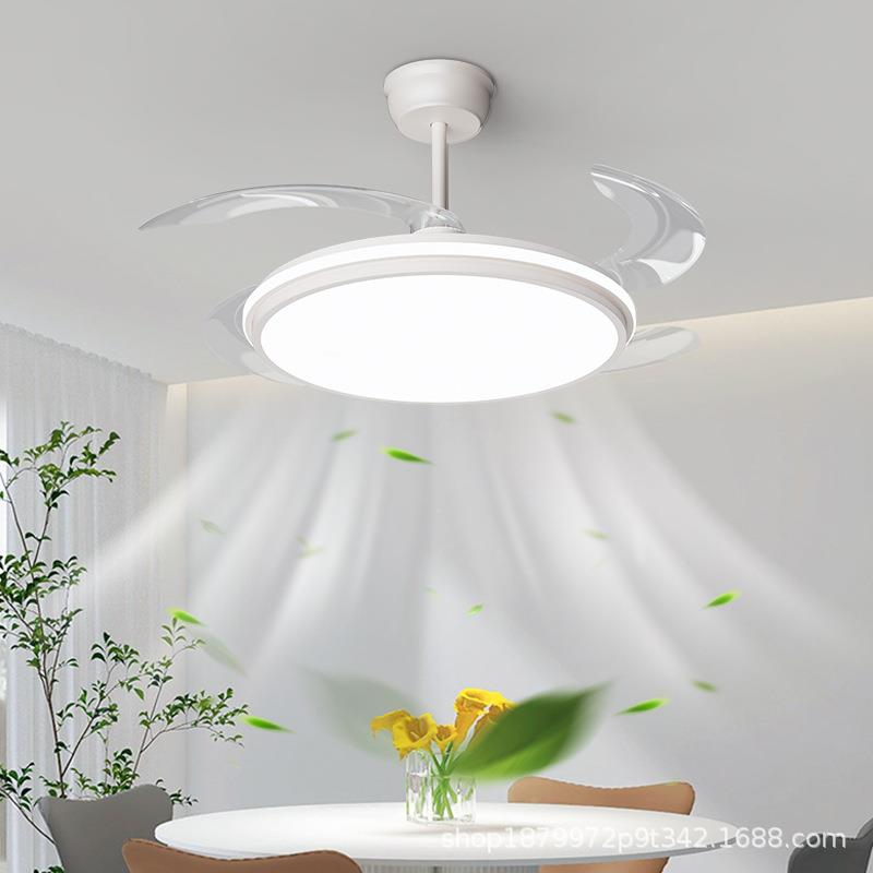 全无品牌/谱光眼风吸顶灯智能卧室静扇音吊护扇灯隐形扇叶餐厅吊