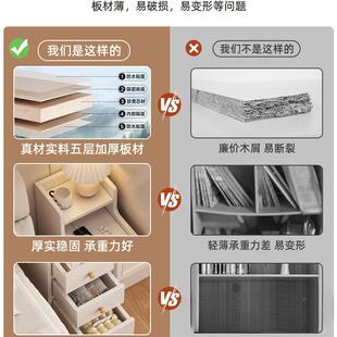 床头柜小型储收AL102253简纳柜一体卧室床边极物窄小夹缝柜子易迷
