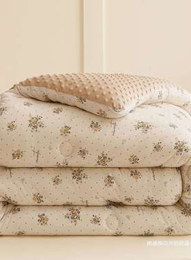 A冬类秋针织棉立体AL101046豆豆绒安抚被季大豆四被春秋被冬被被