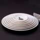 50个密胺盘子餐仿用瓷塑酒料圆形菜盘厅商用饭852店店专白色自助