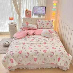 被三丽MHV跨鸥全棉豆豆被幼儿园睡安抚午豆豆绒子春秋被冬被芯境