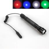 蓝绿光红光紫光黄光白光3v F501D手电T65 18v灯头Q手光电筒501D