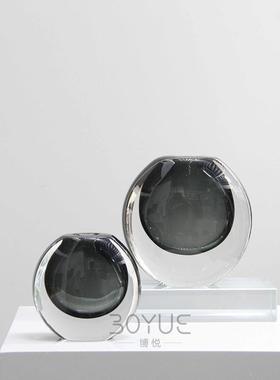 轻奢现代样厅板间仿酒店XY77001餐真花艺琉璃彩色西花瓶创意简约