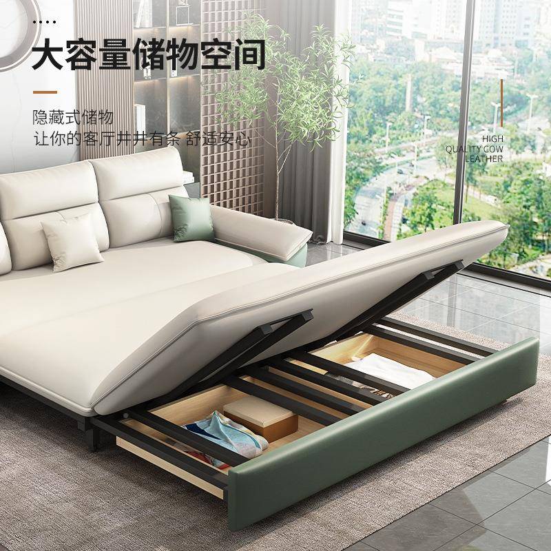 免洗科技布折叠沙床出多功能两发用双人沙沙发床MLS980布艺租屋伸