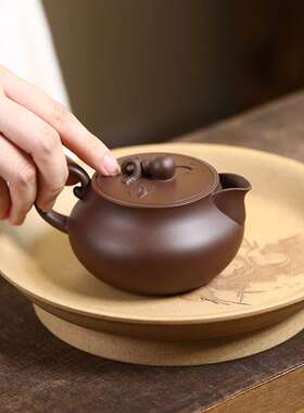 福宝灯紫壶宜砂兴禄纯全手工贴花葫芦茶102259福正宗紫泥泡具茶壶