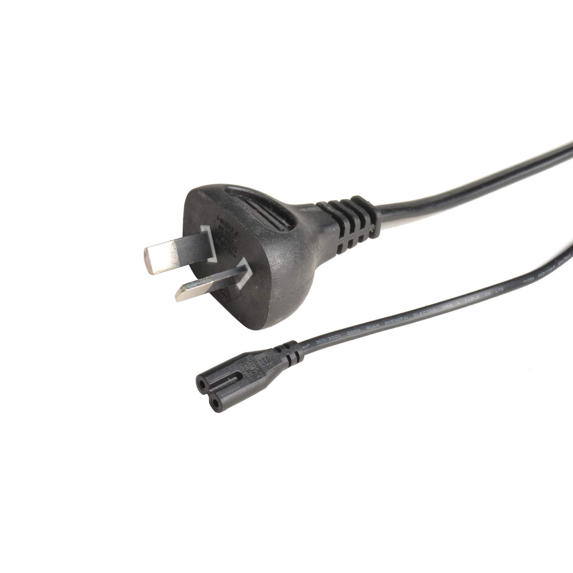 厂家直销澳规SAAA电源线 H05VV-F3*1平方 1.2米 直三插品字尾