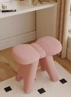 蝴蝶结网红凳子化妆妆凳现代梳凳妆台子白色椅卧室现代简梳UHS约