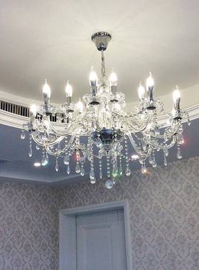 欧水客吊式灯厅灯具NIV现代简约蜡烛晶灯简欧奢华大气婚礼卧室餐