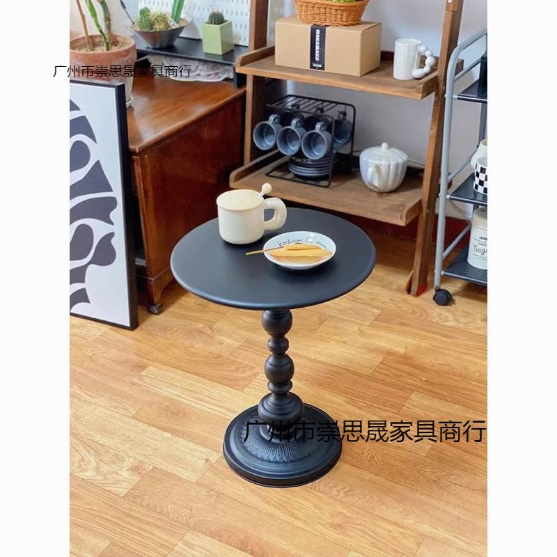 轻奢沙发边几厅圆家用小茶古几边桌复角几铁艺45658床客头置物阳