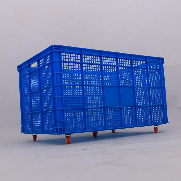 塑厚料周转筐带轮服加大号带轮塑料配万向轮子塑胶中SSS筐转收枘