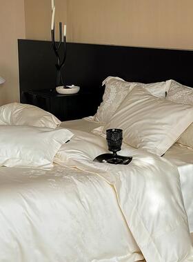 全高奢100S贡长缎绒棉棉四套提花纯棉被件70939套床单式床笠式床