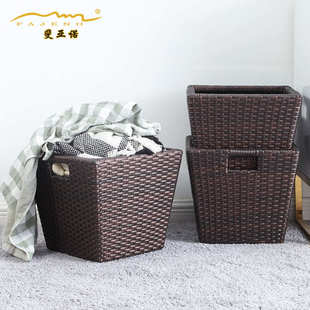 藤编脏衣篮框子收纳筐高级酒店民宿浴室家用放衣服篓轻奢高级大号