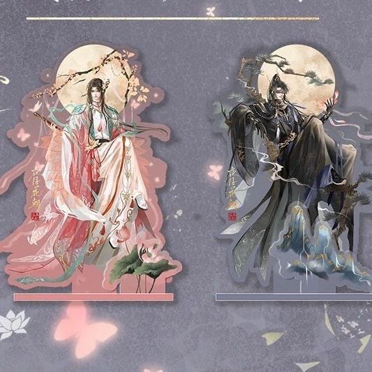 盗墓笔记夜月花朝解雨臣黑瞎子双插亚克力立牌黑化组合手办礼物谷