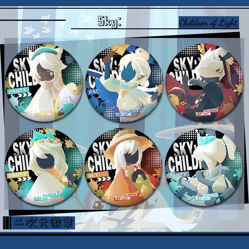 猫猫花环书虫林克卡卡sky光遇同人动漫吧唧胸针谷子挂饰徽章礼物