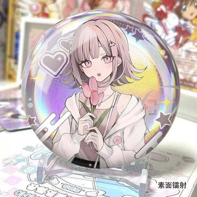 弹丸论破王马小吉雾切响子彩虹镭射吧唧徽章周边摆件收藏品礼物