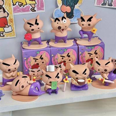 蜡笔小新不理不理肥嘟嘟左卫门日常盲盒手办潮玩公仔摆件玩偶礼物