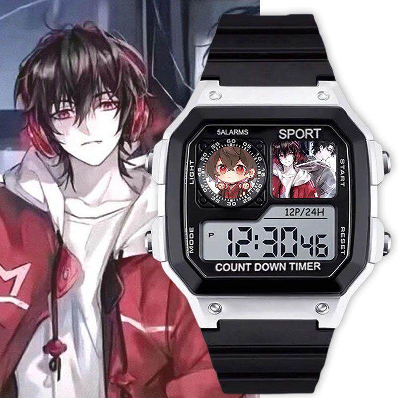 新款惊封牧四诚刘怀周边学生手表礼物周边防水小方块有闹钟电子表