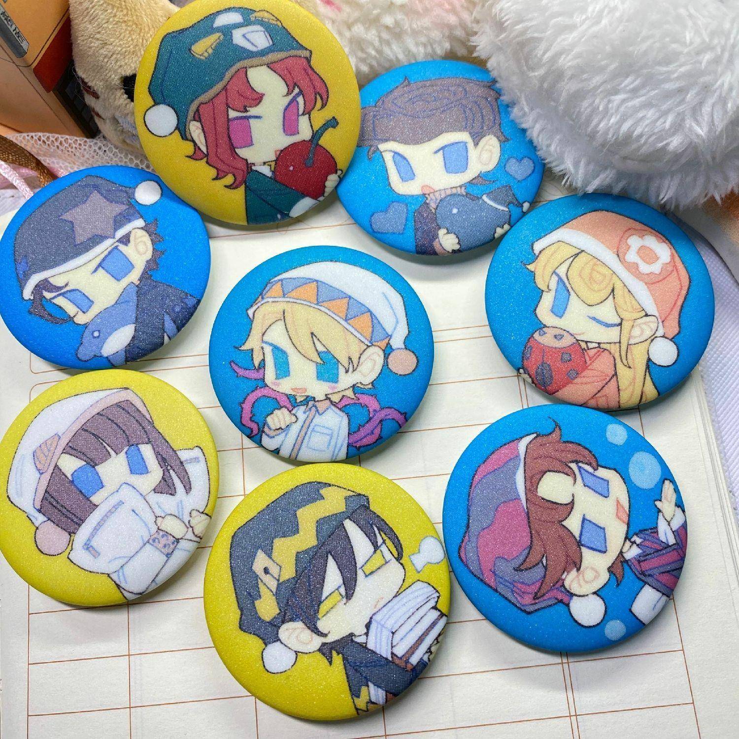 新款JOJO奇妙冒险同人承太郎花京院典明岸边露伴仗助布加拉迪徽章