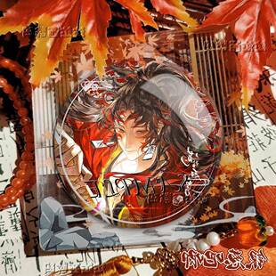 鬼灭之刃周边磨砂双闪胸针继国缘一严胜日黑cp同人摆件吧唧收藏品