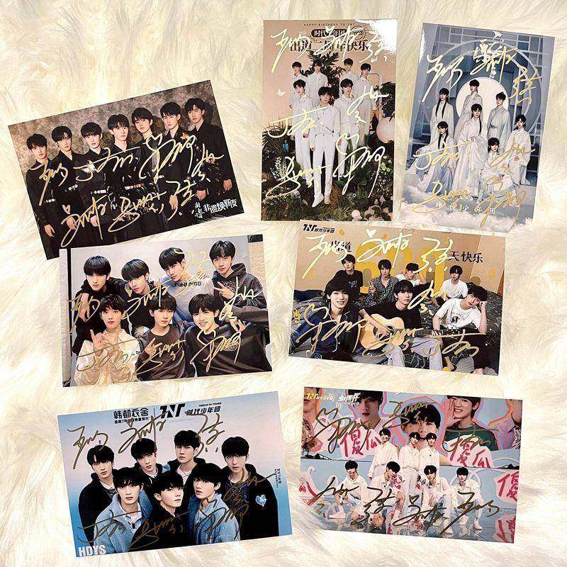 新款时代少年团亲笔签名照TNT亲签宋亚轩马嘉祺刘耀文签名照保真