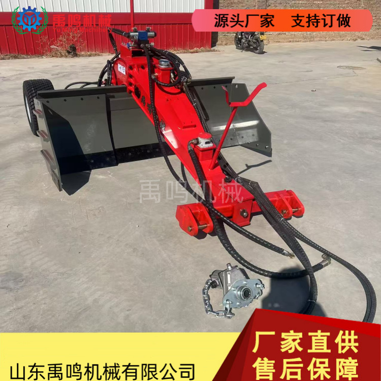 卫星平地机液压牵引式农田复垦整平机伸缩大弯梁激光平地机